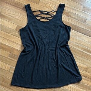 Xhilaration Black Backless Sleeveless Swim Coverup